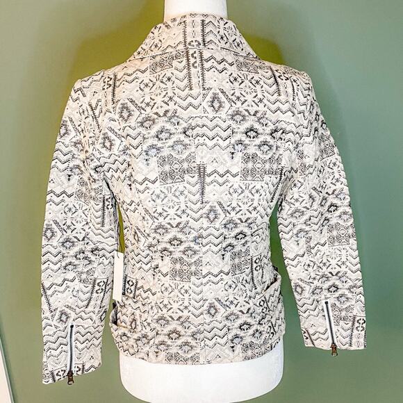 NEW with tags Capulet Metallic Tribal Print Moto Jacket Medium, MSRP $249 - Picture 7 of 10